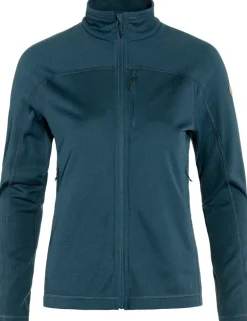 Fjallraven Fleece & Mid Layer-Womens Abisko Lite Fleece Jacket - Indigo Blue