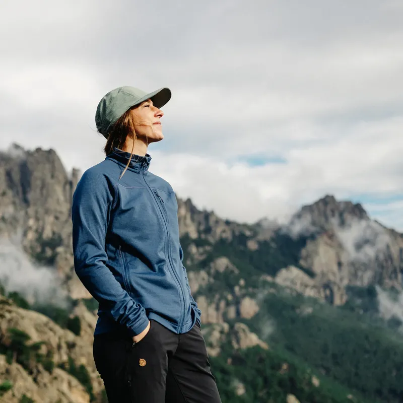 Fjallraven Fleece & Mid Layer-Womens Abisko Lite Fleece Jacket - Indigo Blue