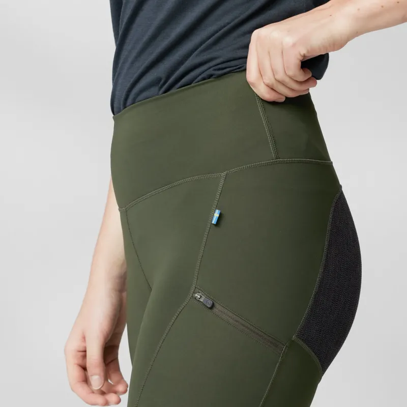 Fjallraven Trousers & Leggings-Womens Abisko Trekking Tights HD - Port