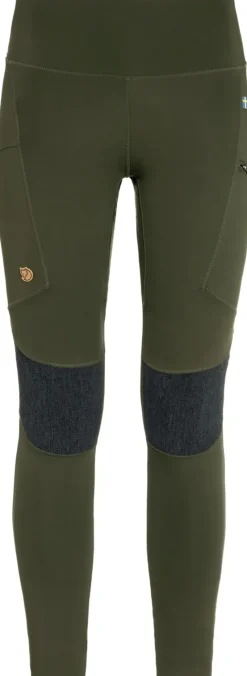 Fjallraven Trousers & Leggings-Womens Abisko Trekking Tights HD - Deep Forest