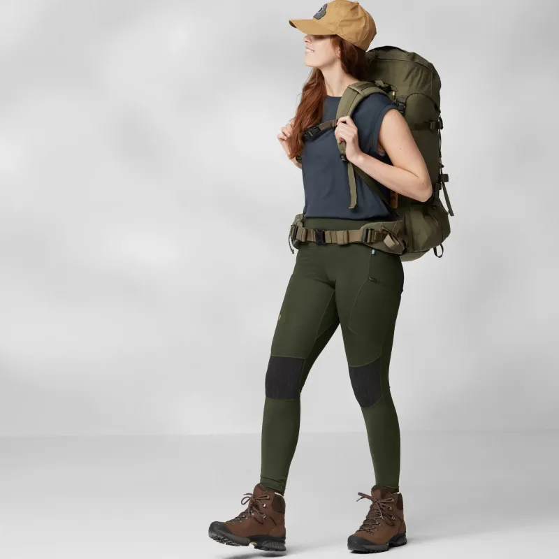 Fjallraven Trousers & Leggings-Womens Abisko Trekking Tights HD - Black