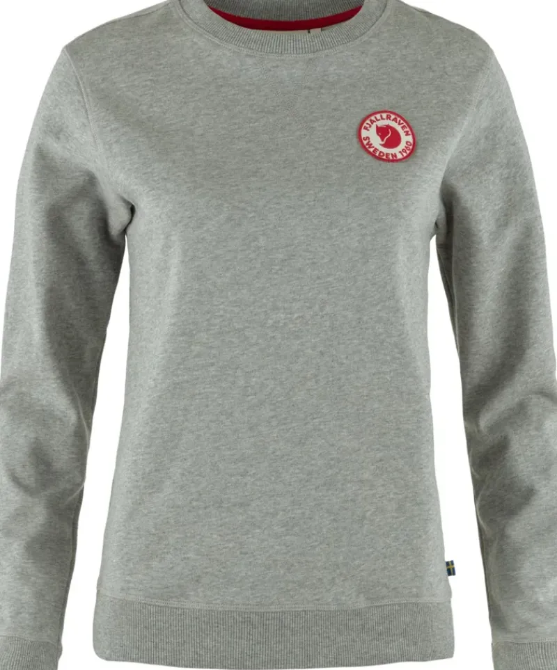 Fjallraven Fleece & Mid Layer-Womens 1960 Logo Badge Sweater - Grey-Melange