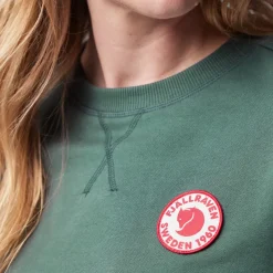 Fjallraven Fleece & Mid Layer-Womens 1960 Logo Badge Sweater - Grey-Melange