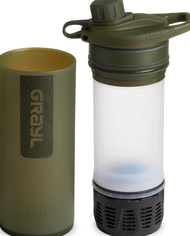 Grayl Water Purification-GeoPress Purifier Bottle - Olive Drab