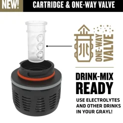 Grayl Water Purification-GeoPress Ti Purifier Plus Cook Lid - Covert Black