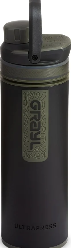 Grayl Water Purification-UltraPress Purifier Bottle - Camp Black