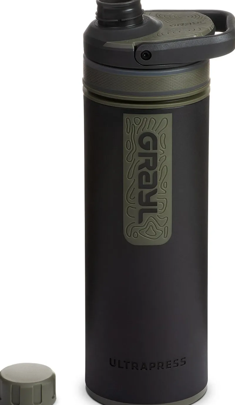 Grayl Water Purification-UltraPress Purifier Bottle - Camp Black