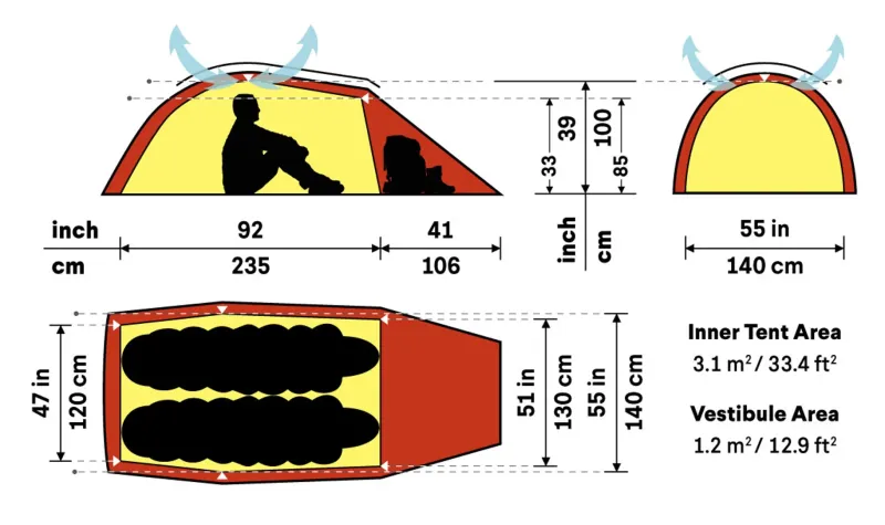 Hilleberg Backpacking & Lightweight Tents-Jannu Tent - Red