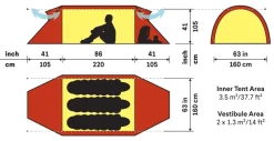 Hilleberg Backpacking & Lightweight Tents-Keron 3 Tent - Red