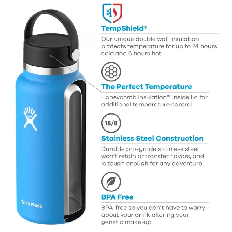 Hydro Flask Water Bottles-32oz Wide Mouth Bottle - Stone