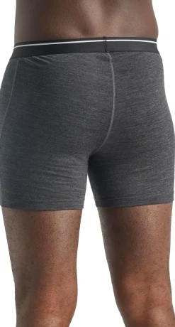 Icebreaker Underwear-Mens Anatomica Boxers - Jet Heather