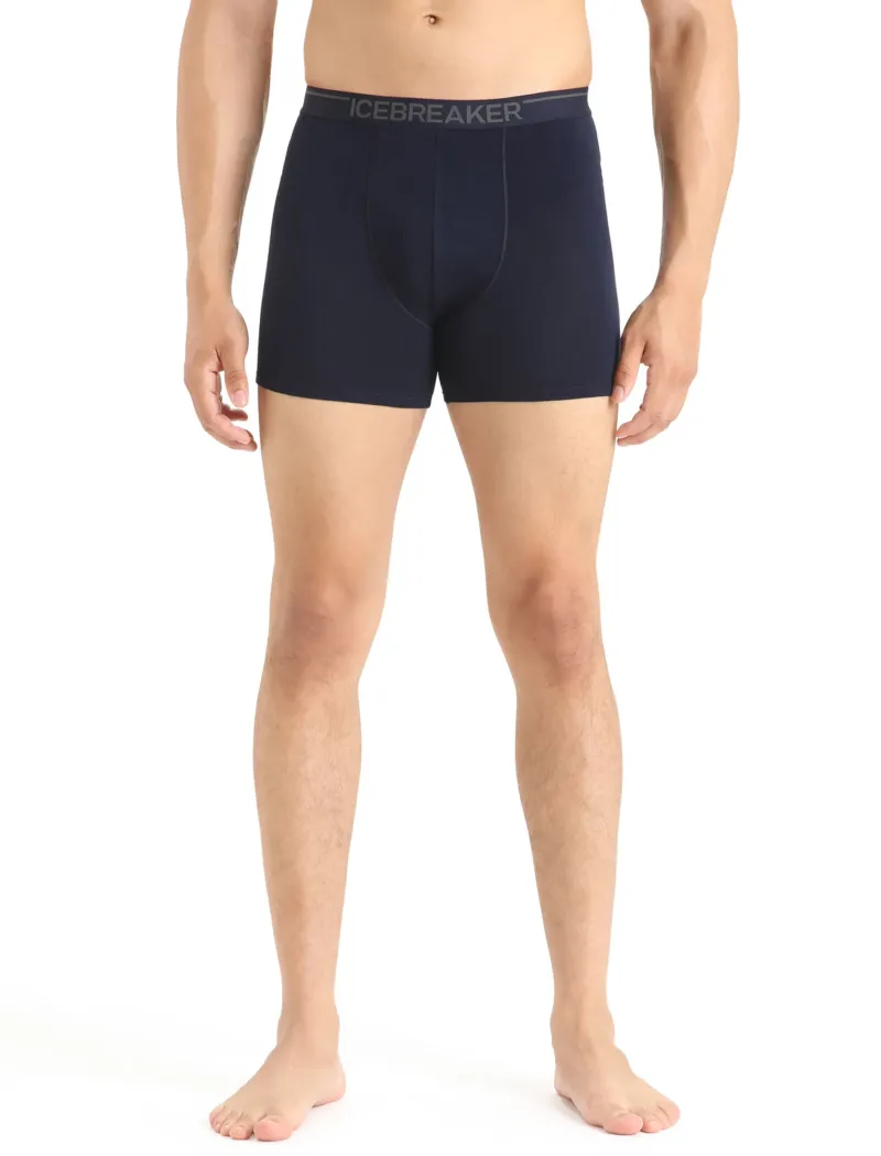 Icebreaker Underwear-Mens Anatomica Boxers - Midnight Navy