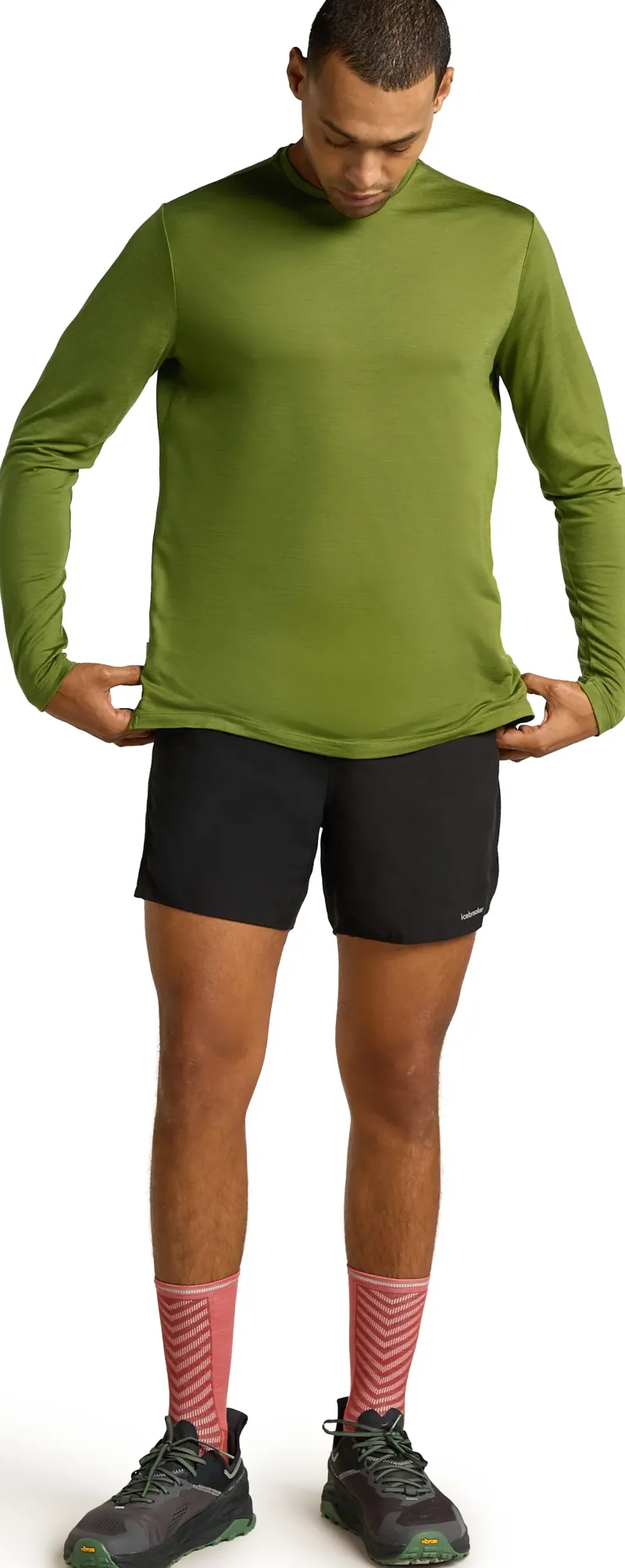 Icebreaker T-Shirts & Baselayers-Mens Merino 125 Cool-Lite Sphere III LS Tee - Spagnum