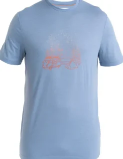Icebreaker T-Shirts & Baselayers-Mens Merino 150 Tech Lite III SS Tee - Van Camp - Kyanite