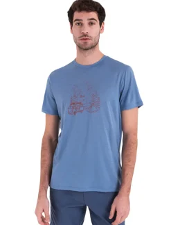 Icebreaker T-Shirts & Baselayers-Mens Merino 150 Tech Lite III SS Tee - Van Camp - Kyanite