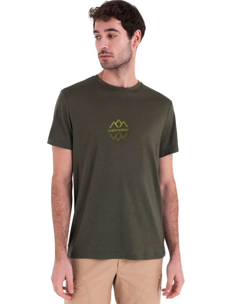 Icebreaker T-Shirts & Baselayers-Mens Merino 150 Tech Lite III SS Tee - Logo Reflective - Loden