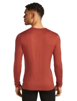 Icebreaker T-Shirts & Baselayers-Mens 200 Oasis Long Sleeved Crewe Top - Jasper