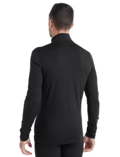 Icebreaker T-Shirts & Baselayers-Mens 200 Oasis LS Half Zip Top - Black