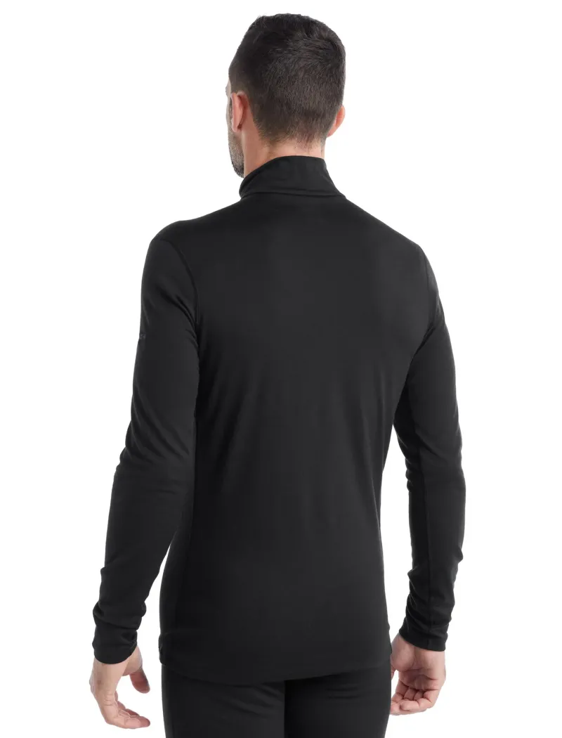 Icebreaker T-Shirts & Baselayers-Mens 200 Oasis LS Half Zip Top - Black
