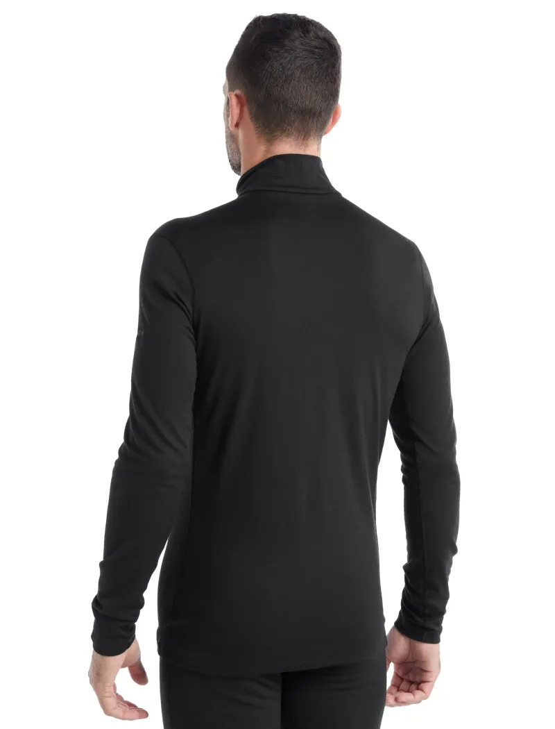 Icebreaker T-Shirts & Baselayers-Mens 200 Oasis LS Half Zip Top - Black