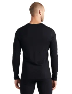 Icebreaker T-Shirts & Baselayers-Mens 260 Tech Long Sleeved Crewe Top - Black