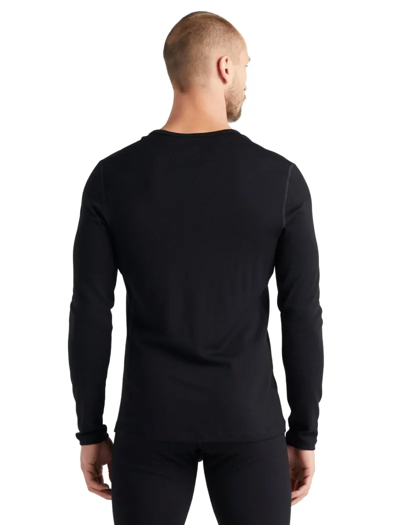 Icebreaker T-Shirts & Baselayers-Mens 260 Tech Long Sleeved Crewe Top - Black