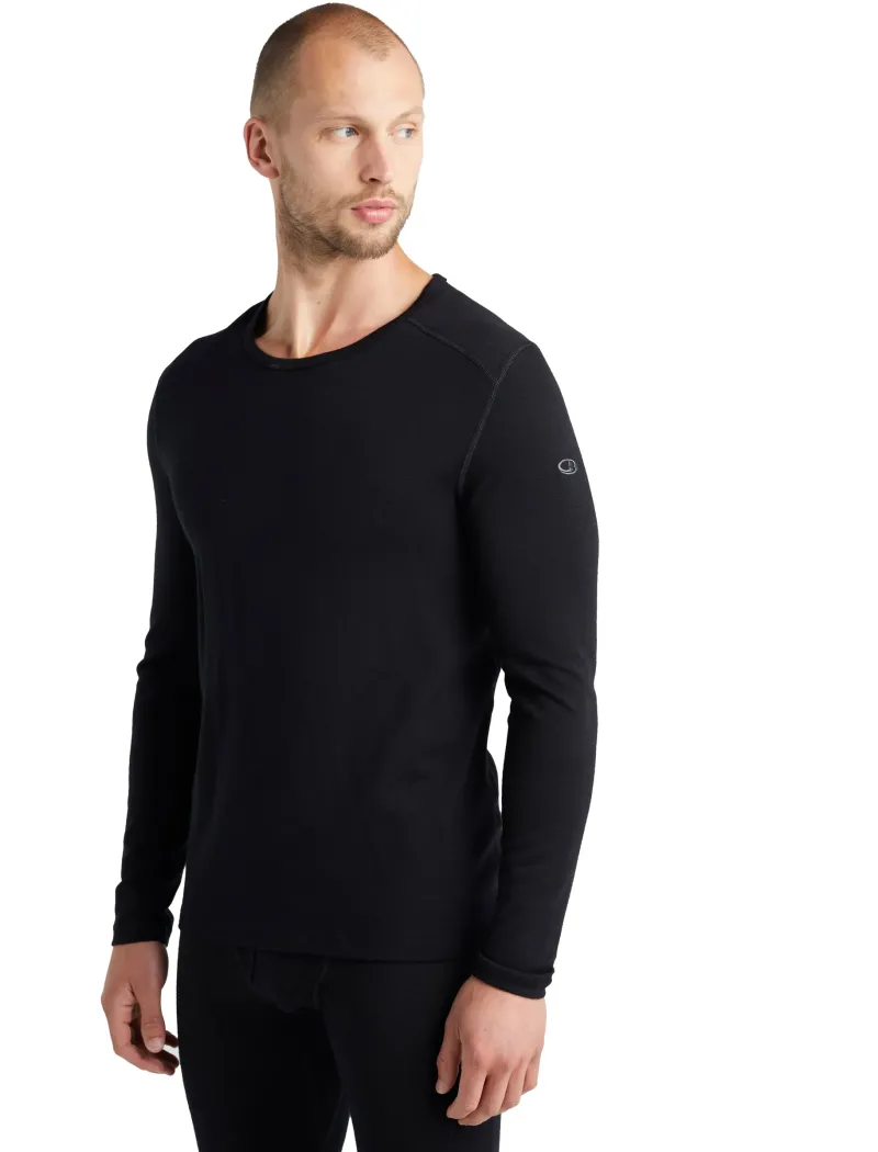 Icebreaker T-Shirts & Baselayers-Mens 260 Tech Long Sleeved Crewe Top - Black