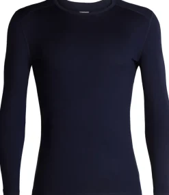 Icebreaker T-Shirts & Baselayers-Mens 260 Tech LS Crewe - Midnight Navy