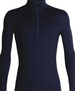 Icebreaker T-Shirts & Baselayers-Mens 260 Tech LS Half Zip Top - Midnight Navy