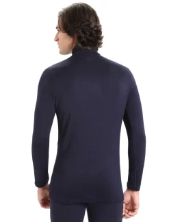 Icebreaker T-Shirts & Baselayers-Mens 260 Tech LS Half Zip Top - Midnight Navy