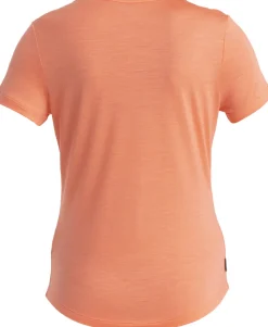 Icebreaker T-Shirts & Baselayers-Womens Merino 125 Cool-Lite Sphere III SS Scoop Tee - Tang