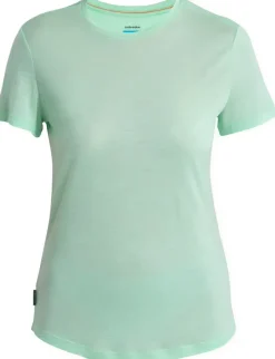 Icebreaker T-Shirts & Baselayers-Womens Merino 125 Cool-Lite Sphere III SS Scoop Tee - Glass