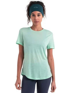 Icebreaker T-Shirts & Baselayers-Womens Merino 125 Cool-Lite Sphere III SS Scoop Tee - Glass