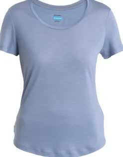 Icebreaker T-Shirts & Baselayers-Womens Merino 125 Cool-Lite Sphere III SS Scoop Tee - Kyanite