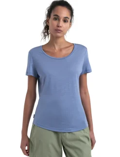 Icebreaker T-Shirts & Baselayers-Womens Merino 125 Cool-Lite Sphere III SS Scoop Tee - Kyanite