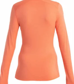 Icebreaker T-Shirts & Baselayers-Womens 200 Oasis LS Crewe Top - Tang