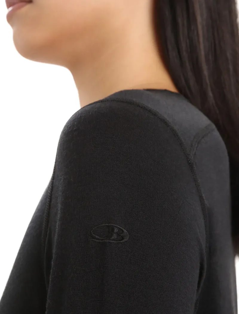 Icebreaker T-Shirts & Baselayers-Womens 200 Oasis LS Scoop Tee - Black