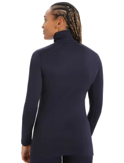 Icebreaker T-Shirts & Baselayers-Womens 260 Tech LS Half Zip Top - Midnight Navy