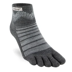 Injinji Socks|Socks-Unisex Outdoor Midweight Merino Mini Crew Toe Socks - Slate