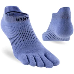 Injinji Socks|Socks-Womens Run Lightweight No Show Toe Socks - Bluebell