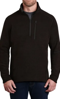 Kuhl Fleece & Mid Layer-Mens Interceptr 1/4 Zip Fleece - Charcoal