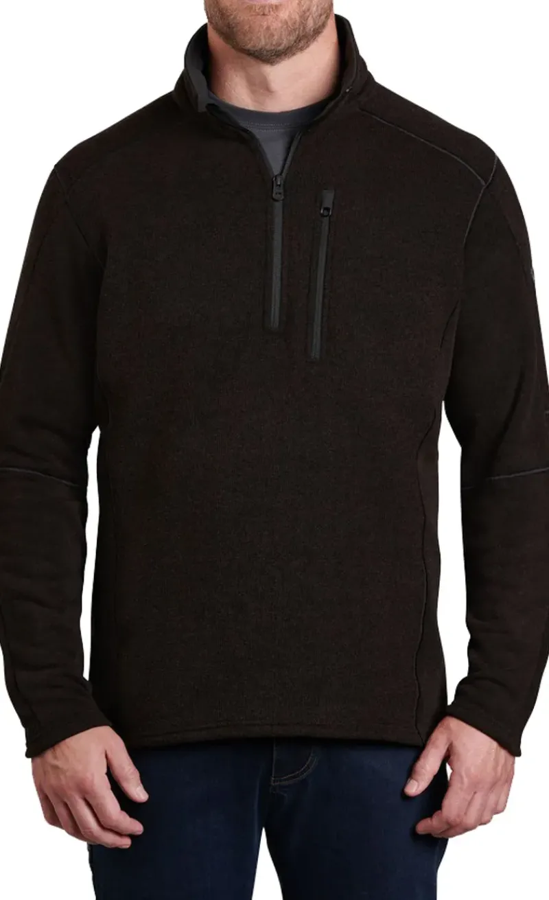 Kuhl Fleece & Mid Layer-Mens Interceptr 1/4 Zip Fleece - Charcoal