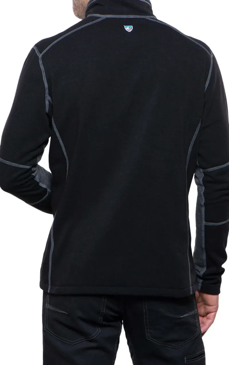Kuhl Fleece & Mid Layer-Mens Revel 1/4 Zip Fleece - Black-Steel