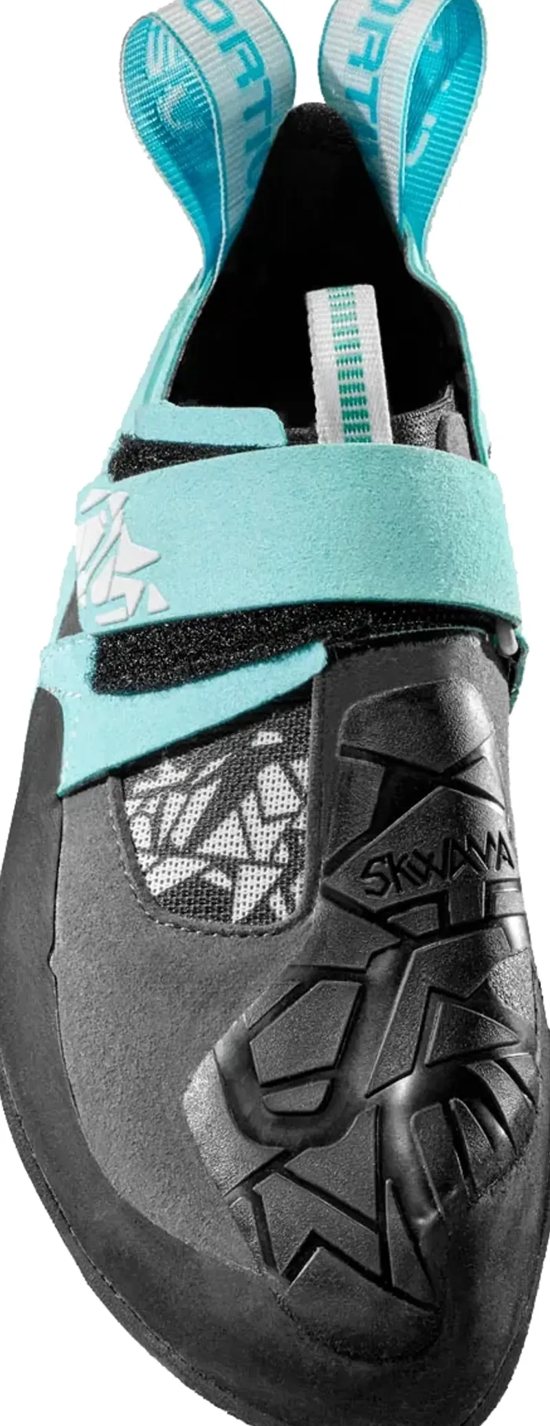 La Sportiva Climbing Shoes|All Round Shoes-Womens Skwama Vegan Climbing Shoe - Carbon-Turquoise