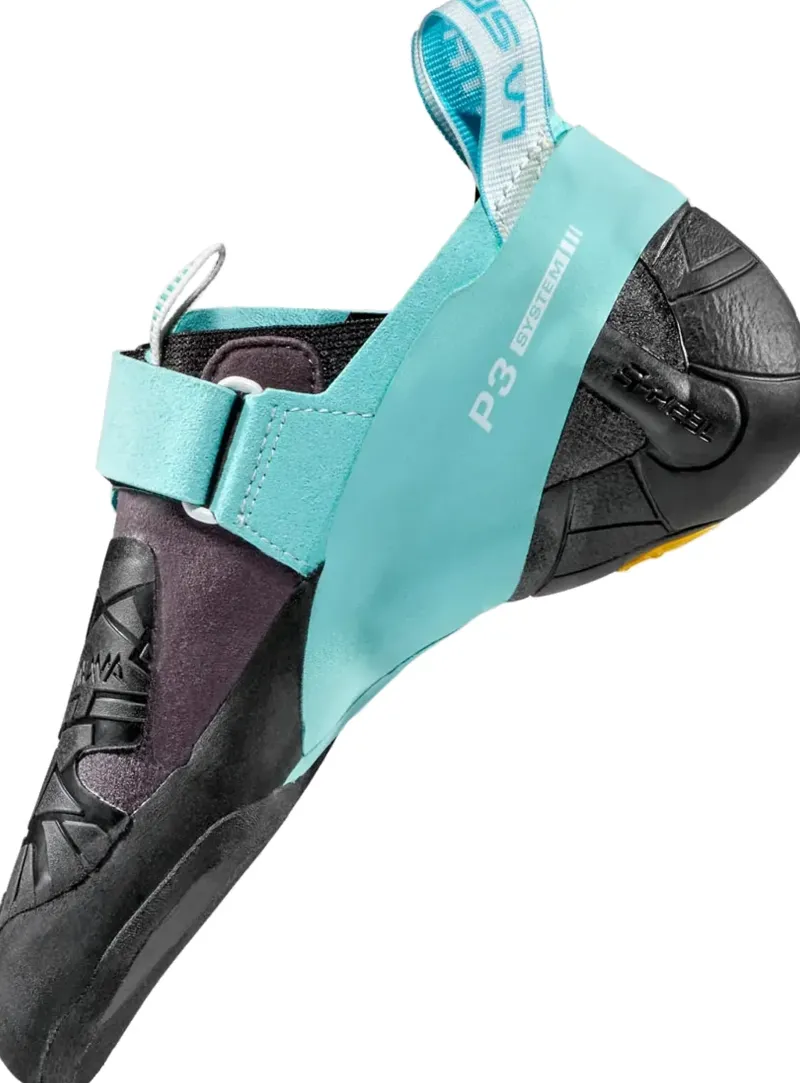 La Sportiva Climbing Shoes|All Round Shoes-Womens Skwama Vegan Climbing Shoe - Carbon-Turquoise