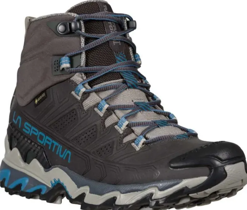 La Sportiva Mid Height Boots|Hiking Boots-Womens Ultra Raptor II Mid Leather GTX Boots - Carbon-Atlantic