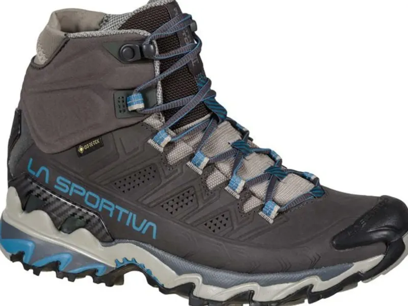 La Sportiva Mid Height Boots|Hiking Boots-Womens Ultra Raptor II Mid Leather GTX Boots - Carbon-Atlantic