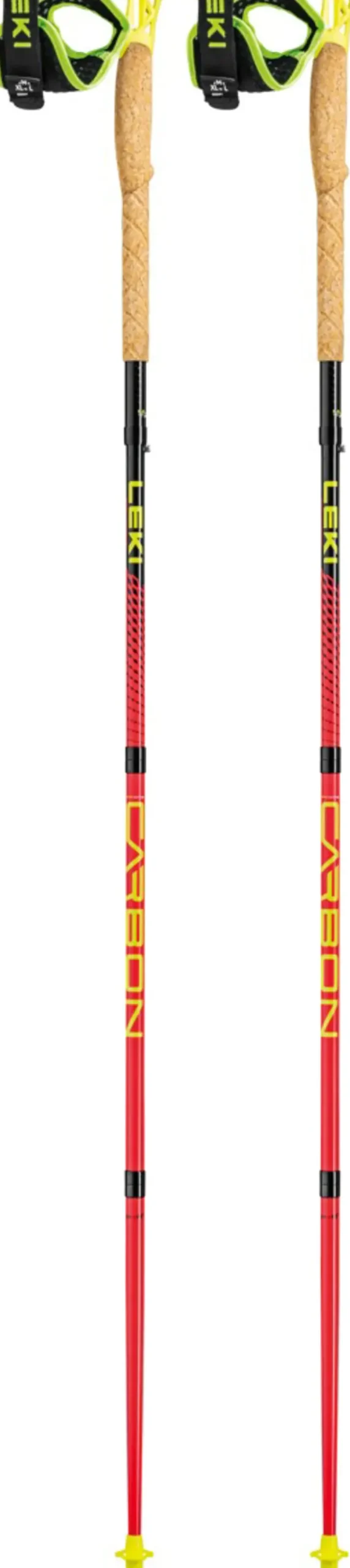 Leki Walking Poles-Ultratrail FX.One Trail Running Poles - Bright Red-Black-Neon Yellow