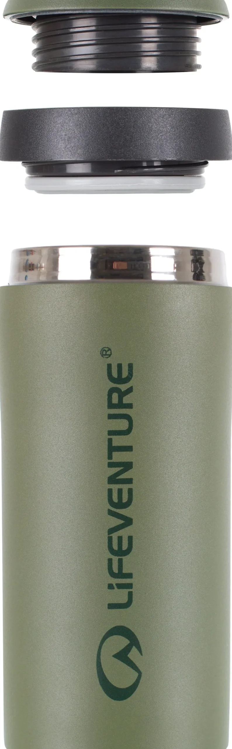 Lifeventure Coffee Mugs & Flasks-Thermal Mug - Matt Khaki