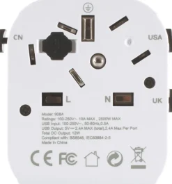 Lifeventure Travel Accessories-USB World Travel Adaptor
